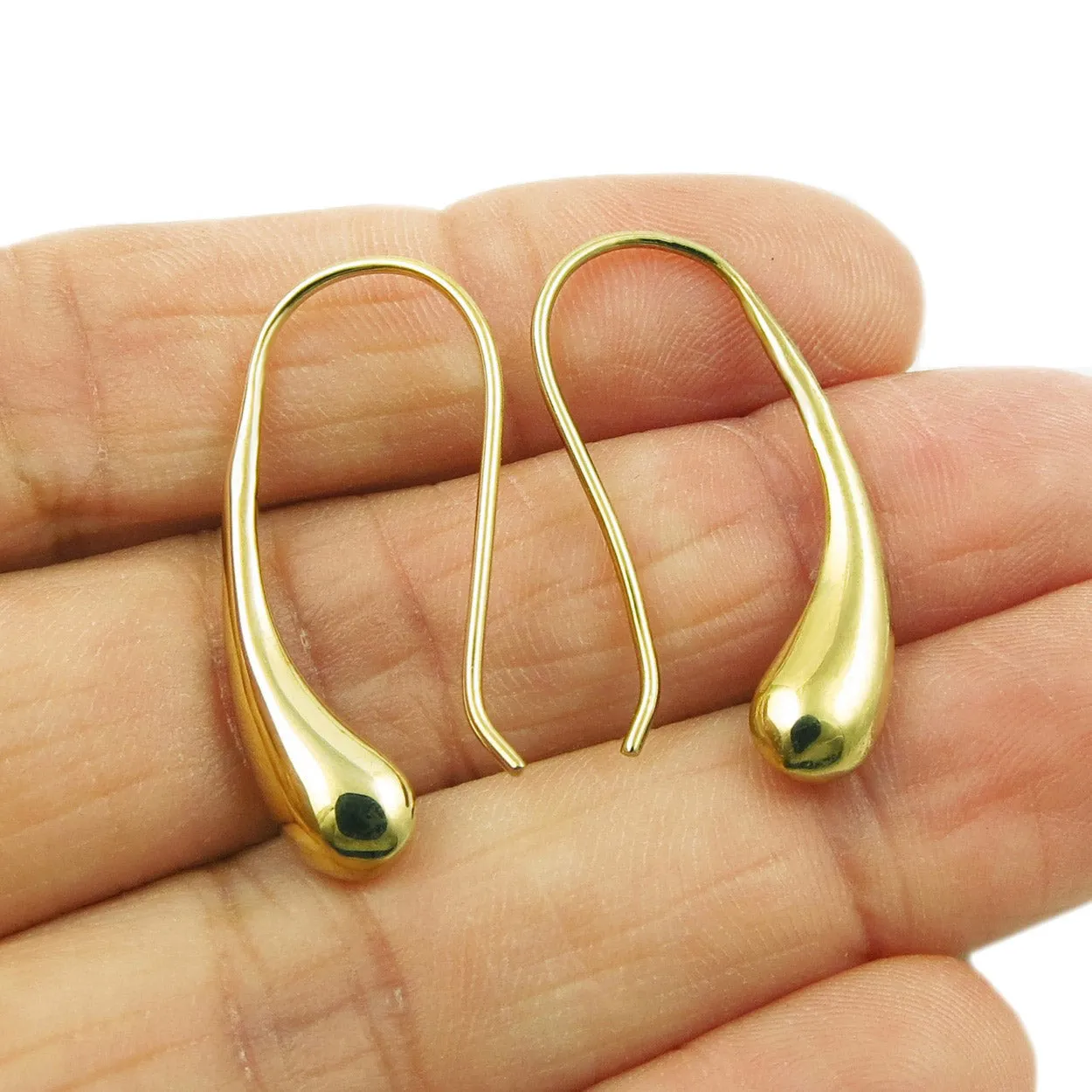 9ct Gold Plated Vermeil Teardrop Earrings