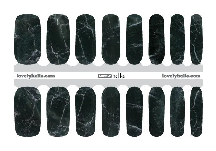 Black Marble Nail Wraps
