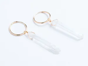 Bohemian Aura Quartz Hoops