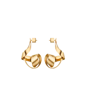 Boucles d’oreilles Spirales Éole - Dorée à l’or 24 carats