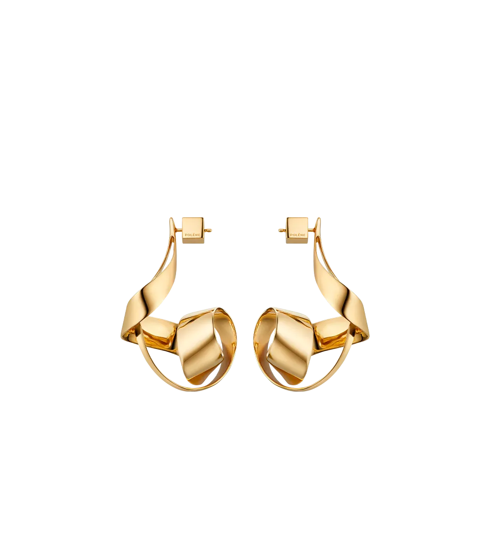Boucles d’oreilles Spirales Éole - Dorée à l’or 24 carats