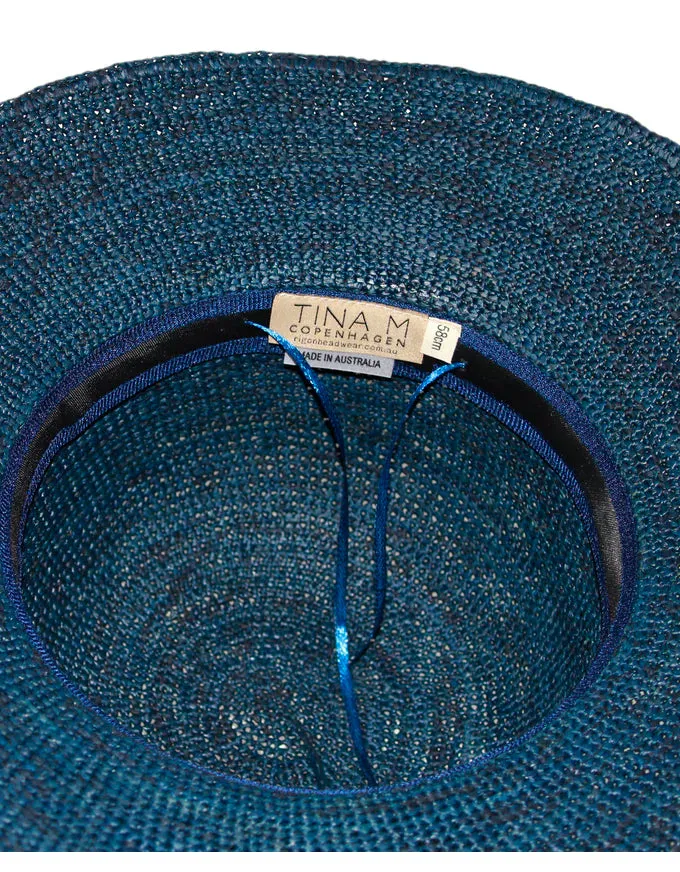 Chia Raffia Cloche - French Navy