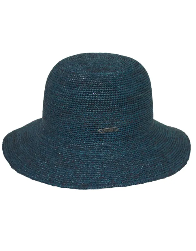 Chia Raffia Cloche - French Navy