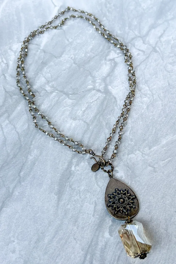 Choose Happy Bronze Necklace