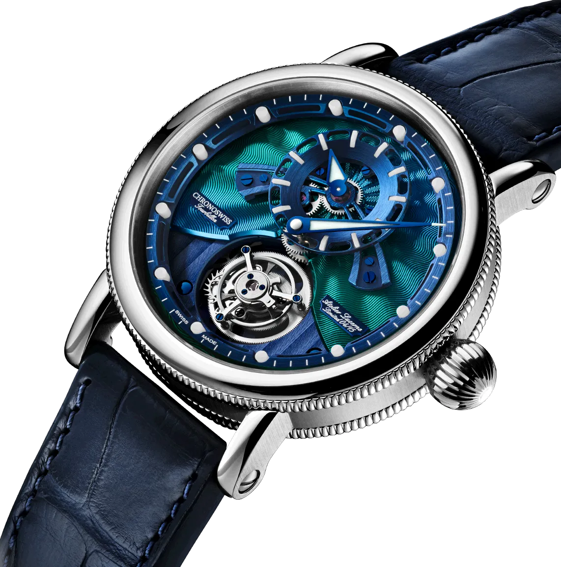 CHRN Watch Open Gear Flying Tourbillon Paraiba Limited Edition