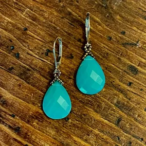 Chrysoprase Teardrop Earrings