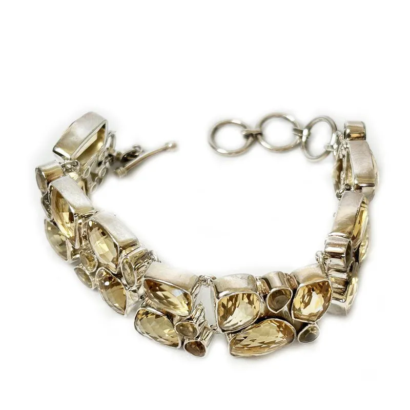 Citrine Boho Style Statement Bracelet