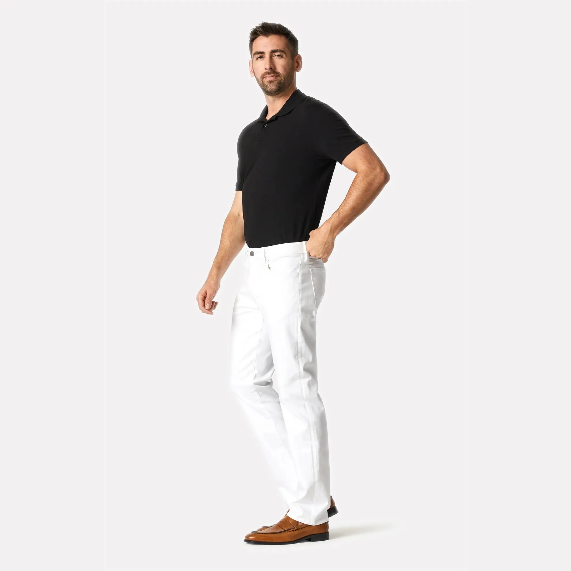 Cool Slim Fit Tapered Leg Jean / Double White Comfort