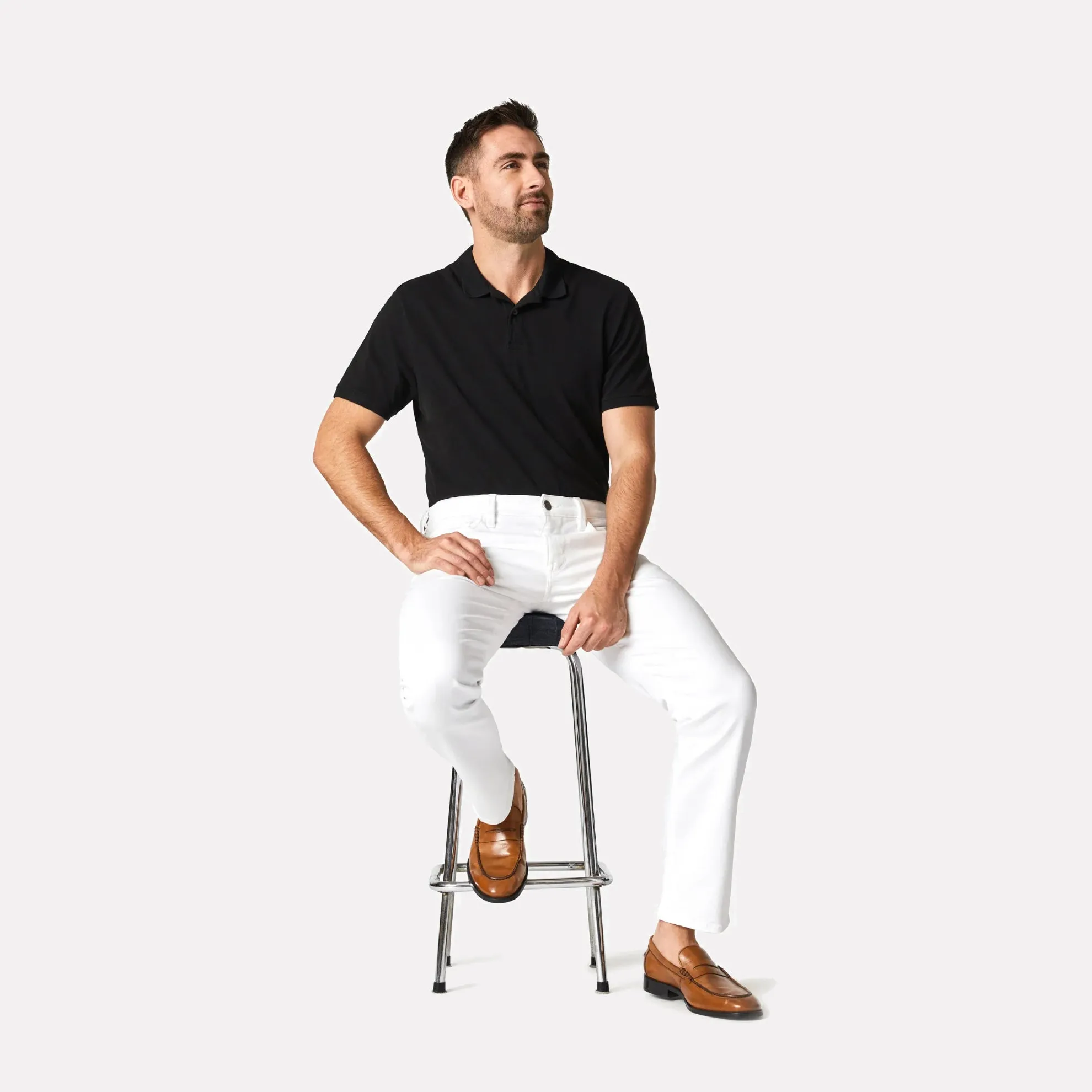 Cool Slim Fit Tapered Leg Jean / Double White Comfort