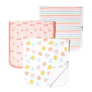 Copper Pearl Premium Burp Cloth Set / Cheery
