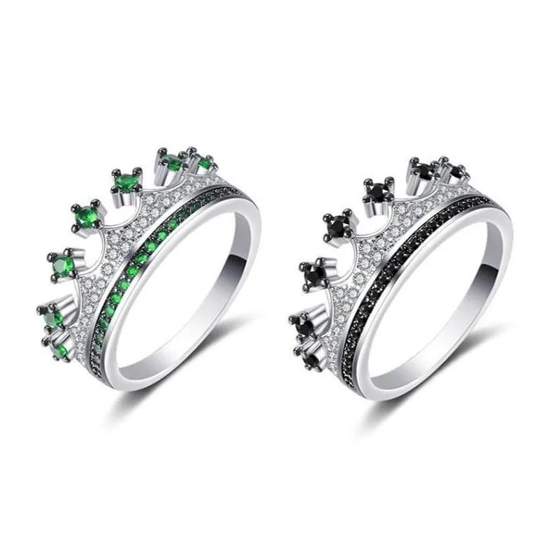 Crown couple rings