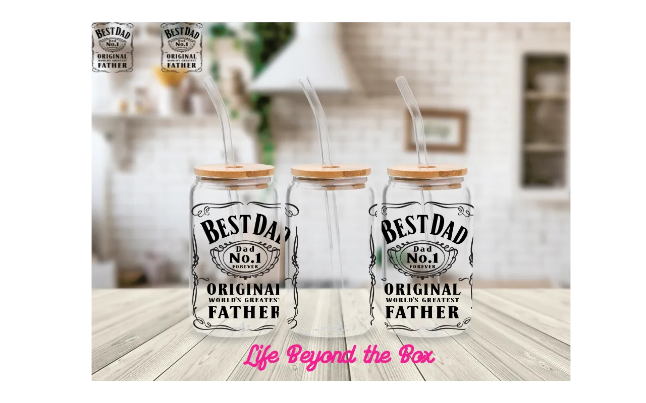 Dad Beer  16oz UVDTF wrap