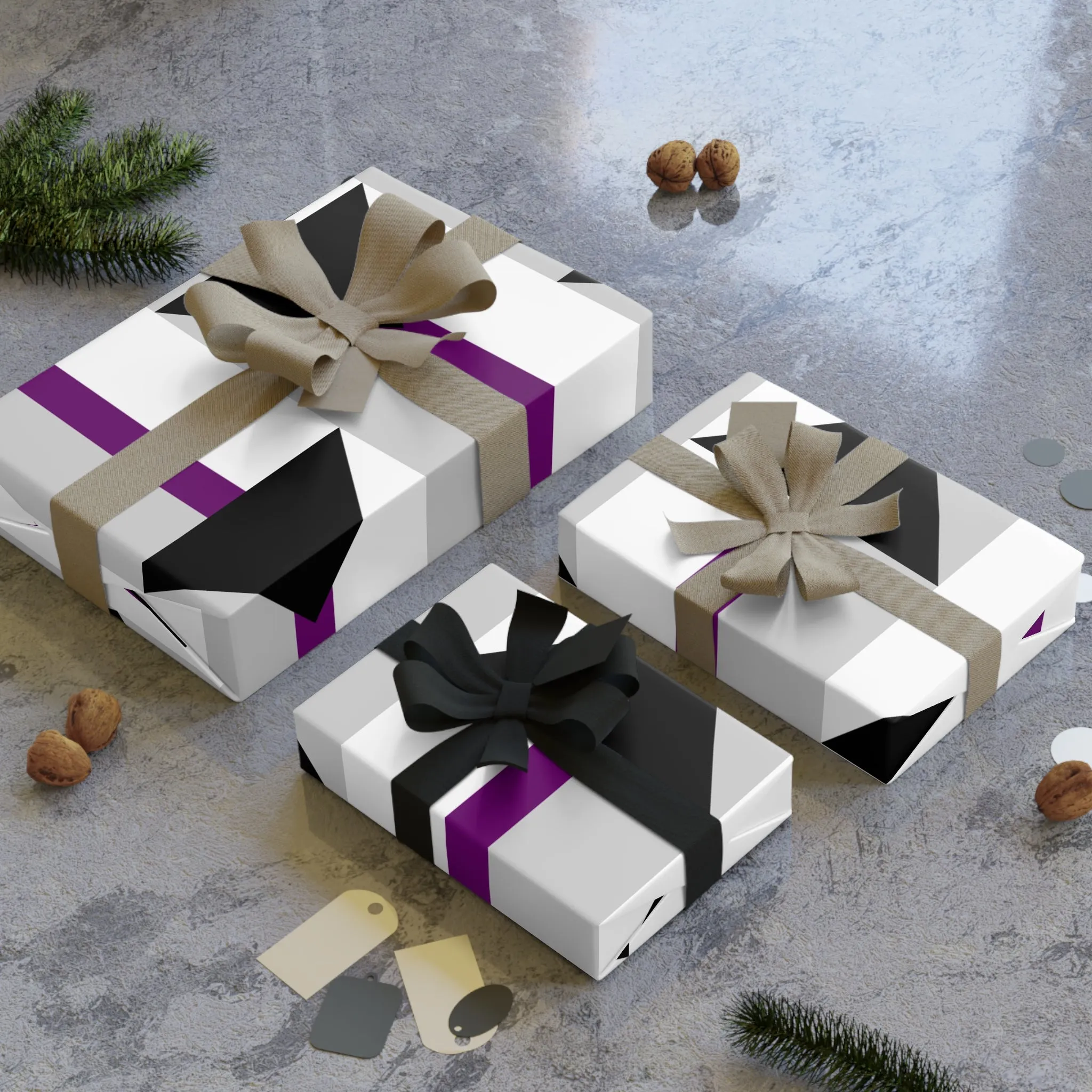 Demisexual Pride Gift Wrapping Paper Roll - Stylish and Modern Design for Any Occasion