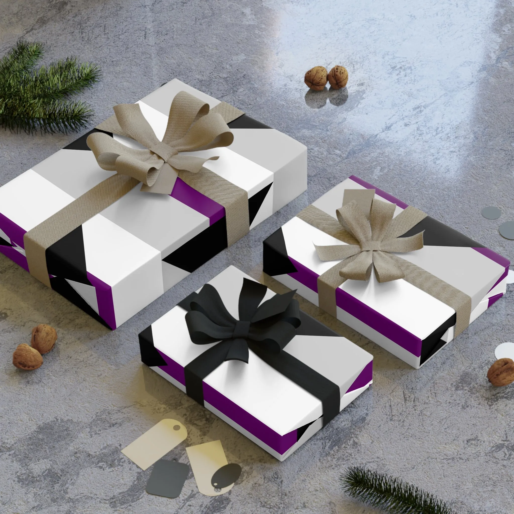 Demisexual Pride Gift Wrapping Paper Roll - Stylish and Modern Design for Any Occasion