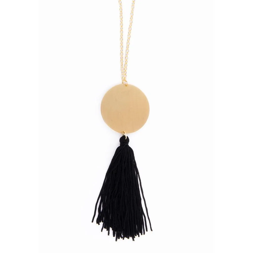 Disc Tassel Necklaces