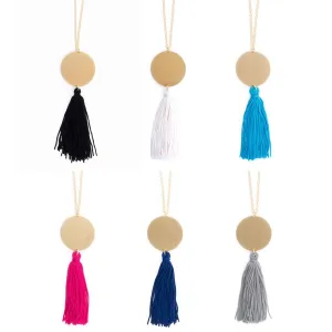 Disc Tassel Necklaces