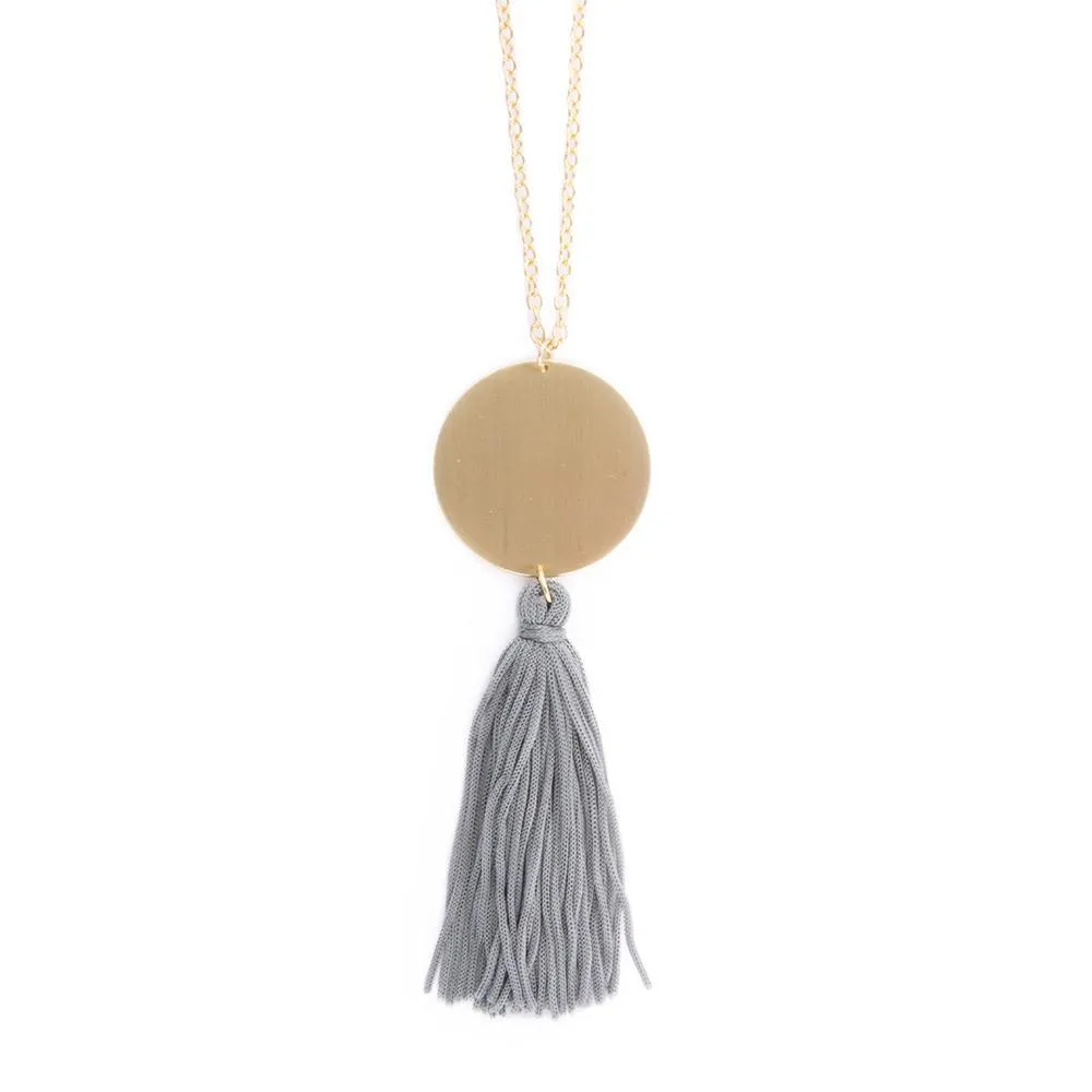 Disc Tassel Necklaces