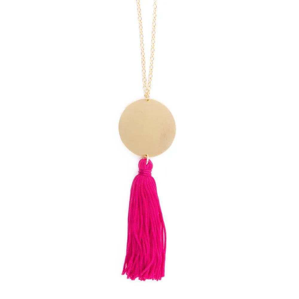 Disc Tassel Necklaces