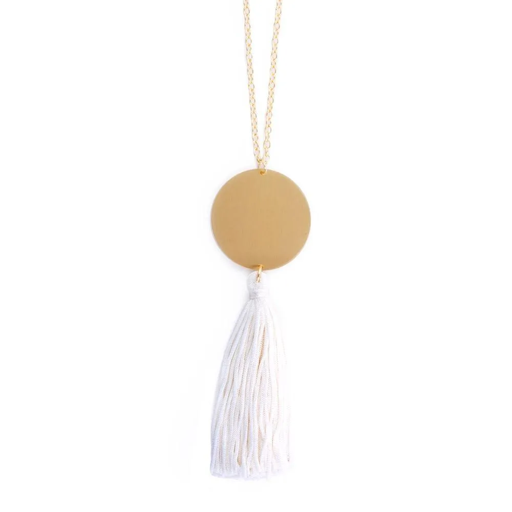 Disc Tassel Necklaces