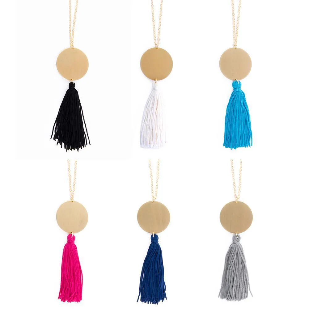 Disc Tassel Necklaces