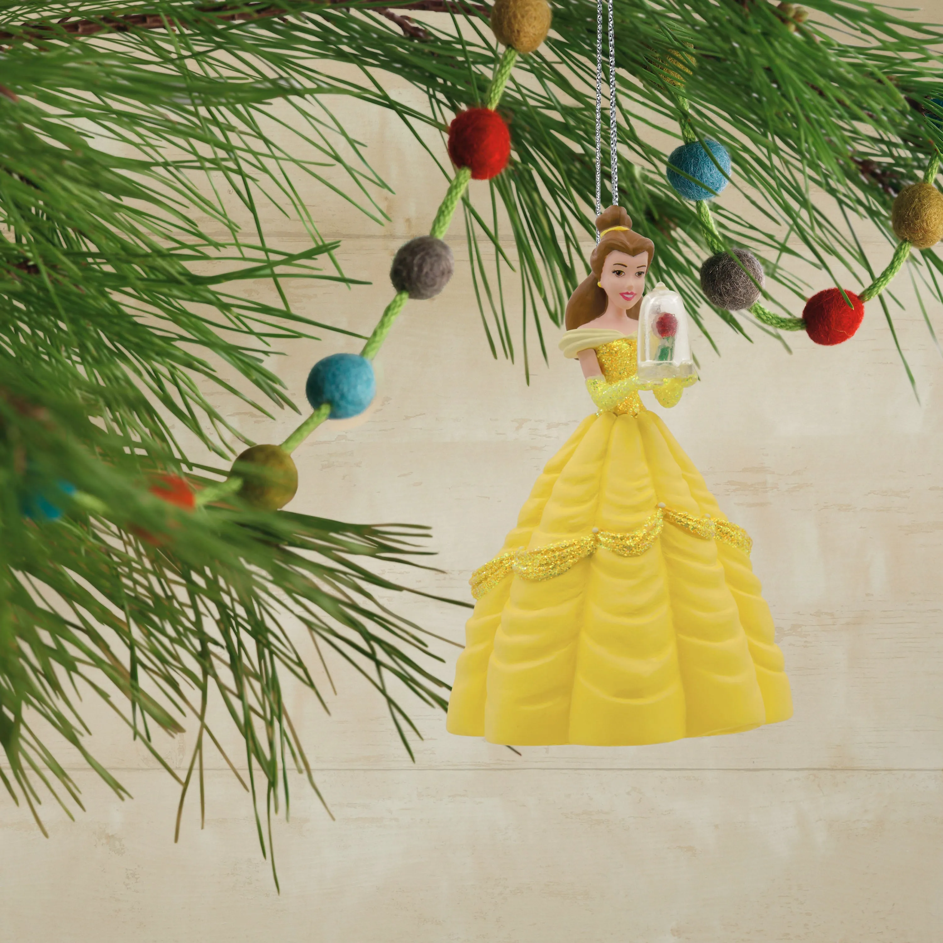 Disney Beauty and the Beast - Belle With Enchanted Rose - Hallmark Christmas Ornament
