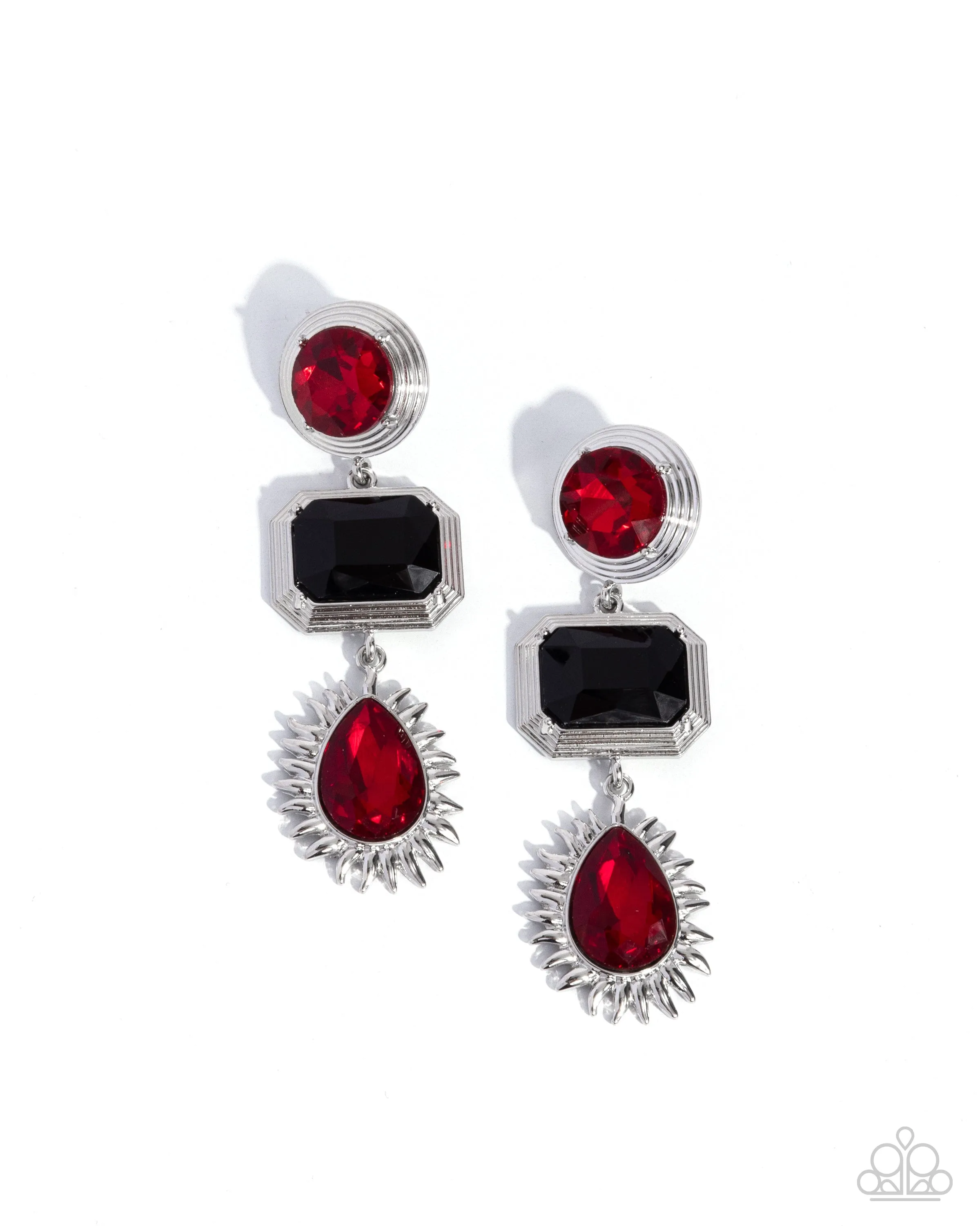Earrings Entertaining the Thought - Red