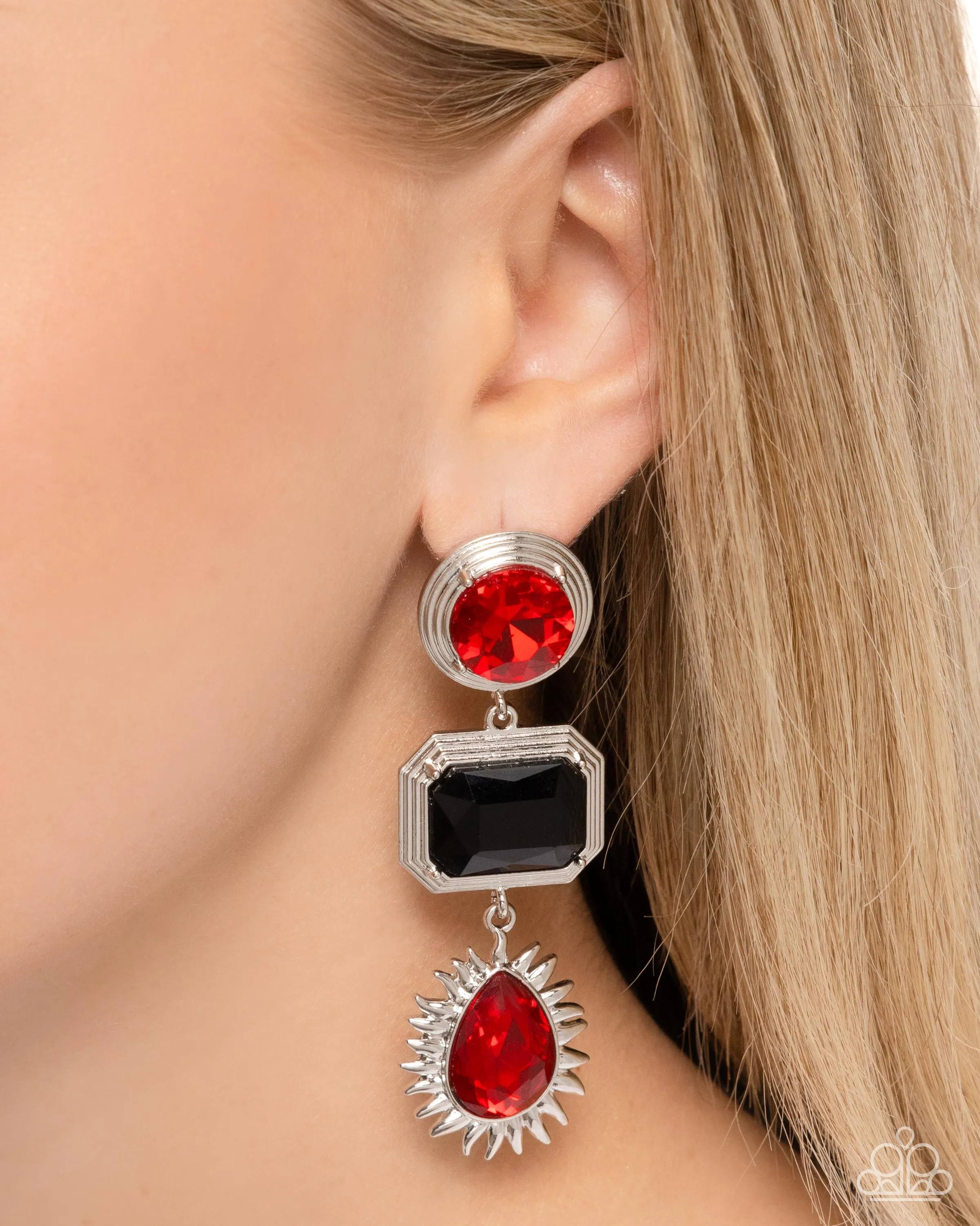Earrings Entertaining the Thought - Red