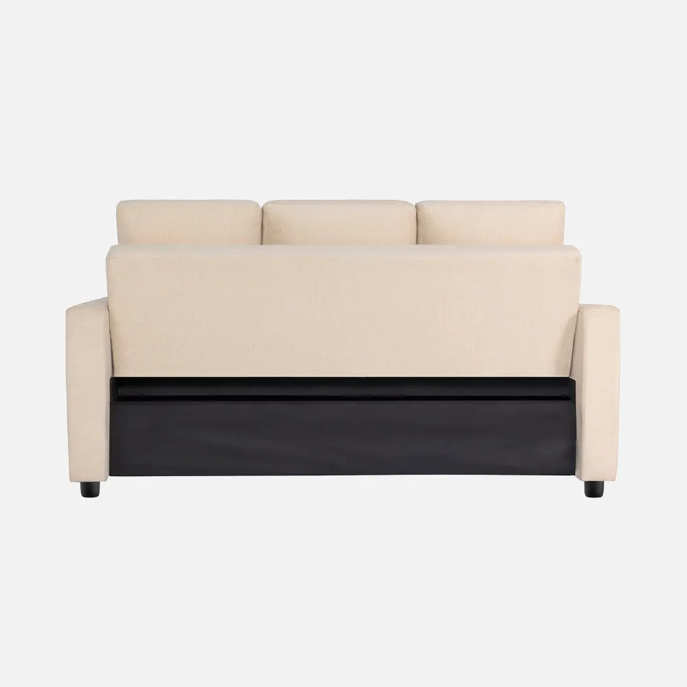 Ease Iconic Beige Fabric Sofa cum Bed