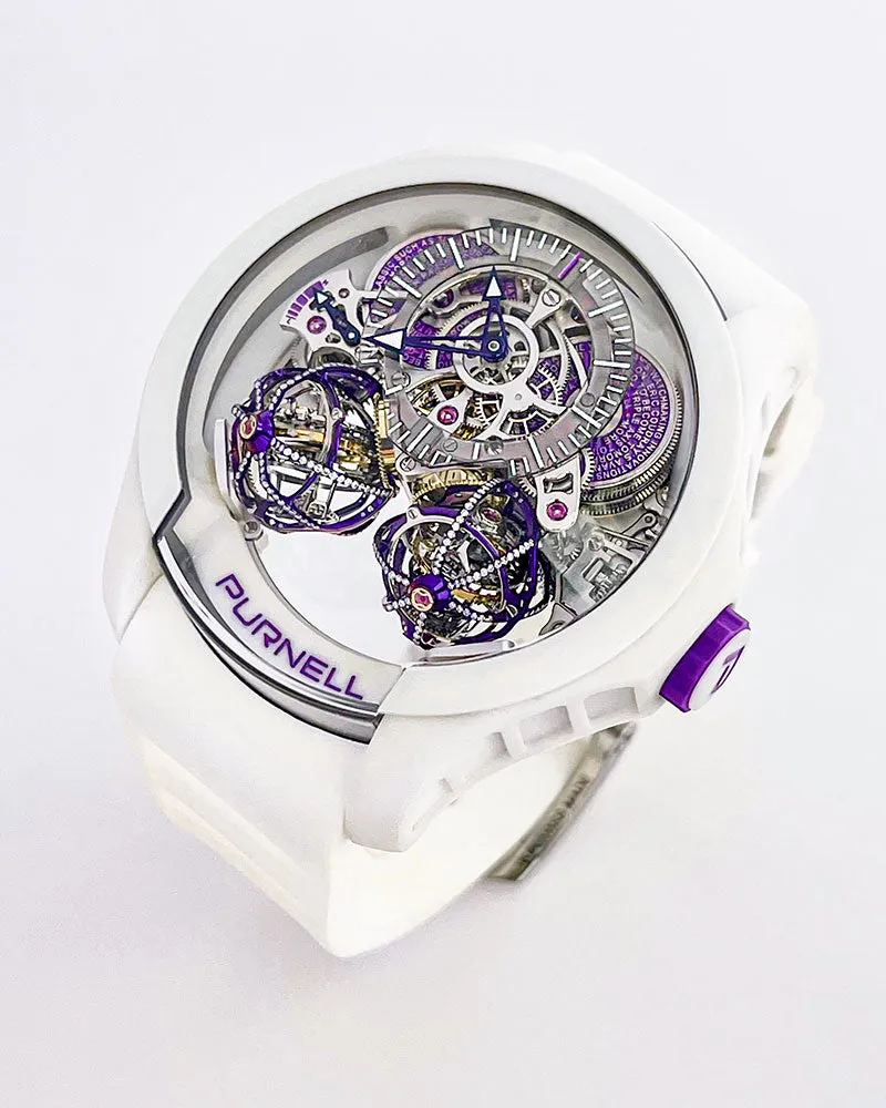 Escape II White Microfiber Purple