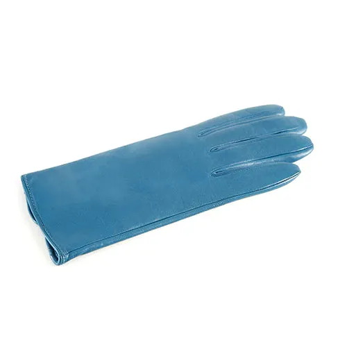 Gala Gloves Womens Petrol Soft Nappa Leather Gloves With Palm Opening And Cashmere Lining