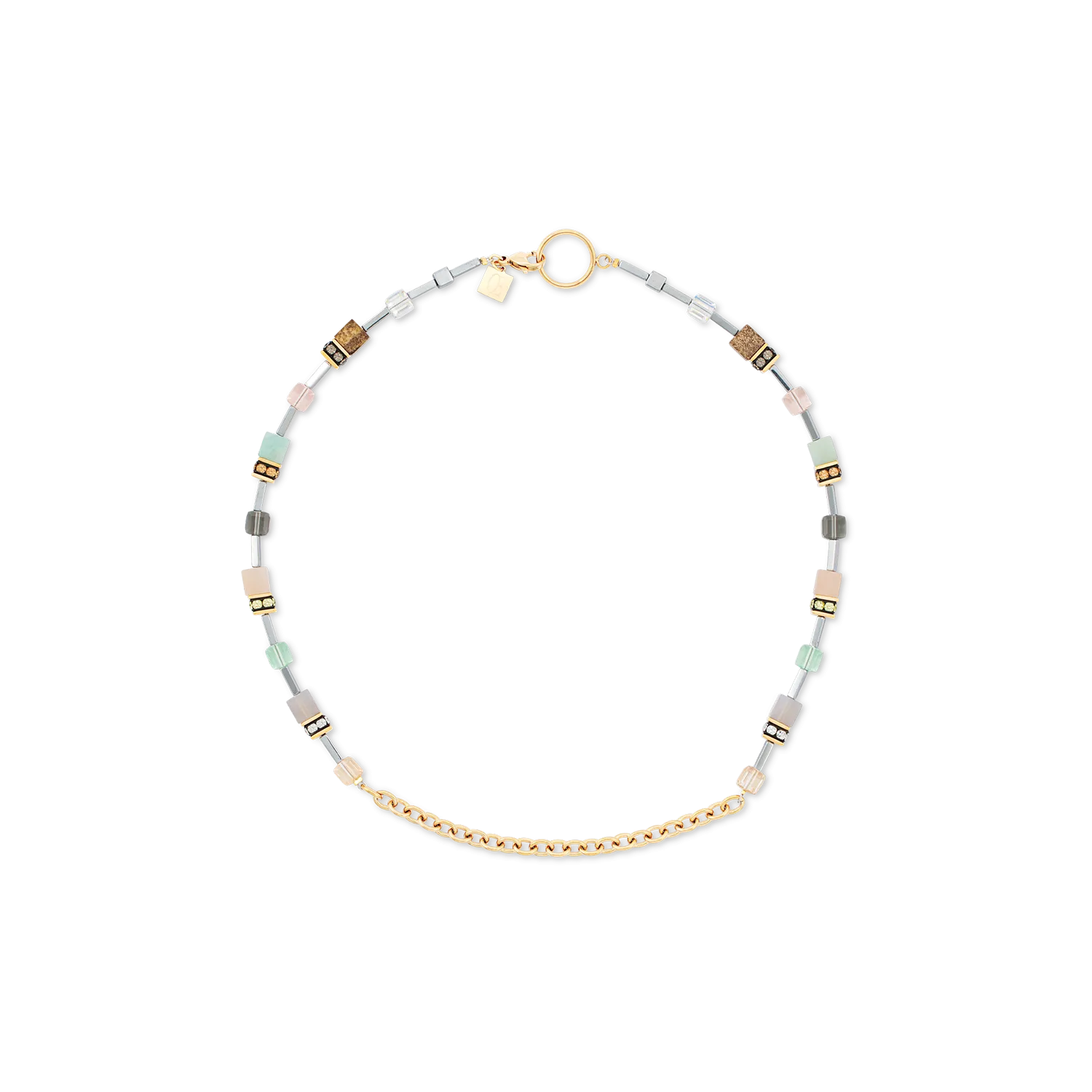GeoCUBE® Iconic Boho necklace gold-multicolour