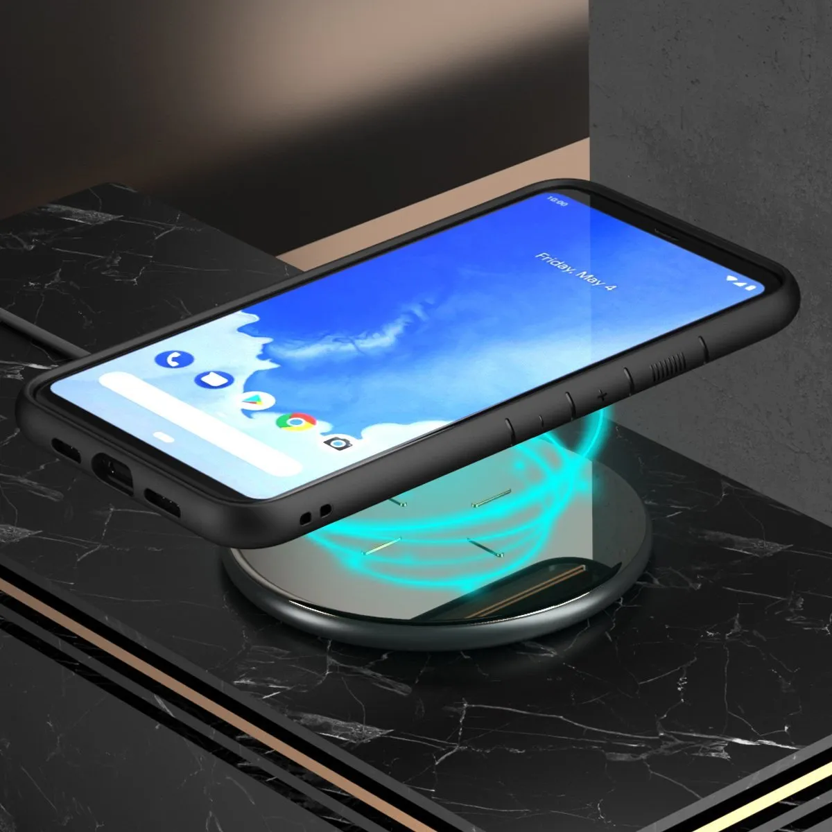 Google Pixel 4 XL Unicorn Beetle Style Clear Case-Black