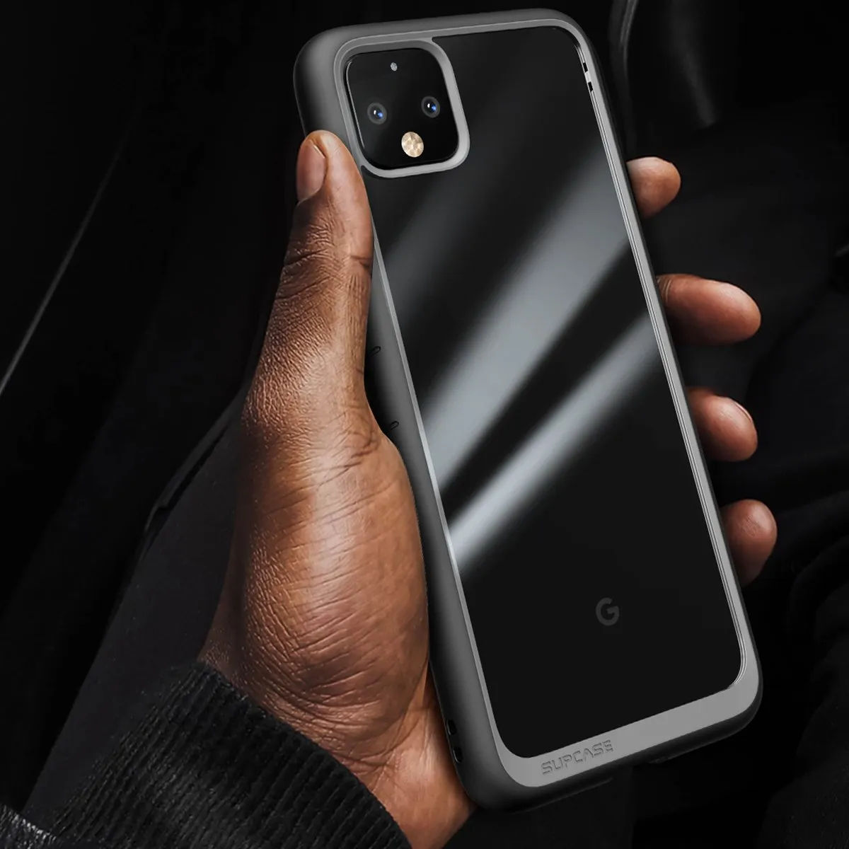 Google Pixel 4 XL Unicorn Beetle Style Clear Case-Black