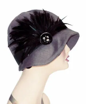 Grace Cloche Style Hat - Linen in Gray