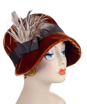 Grace Cloche Style Hat - Velvet in Citrine