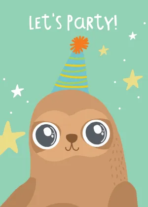 Greeting Card - LETS PARTY