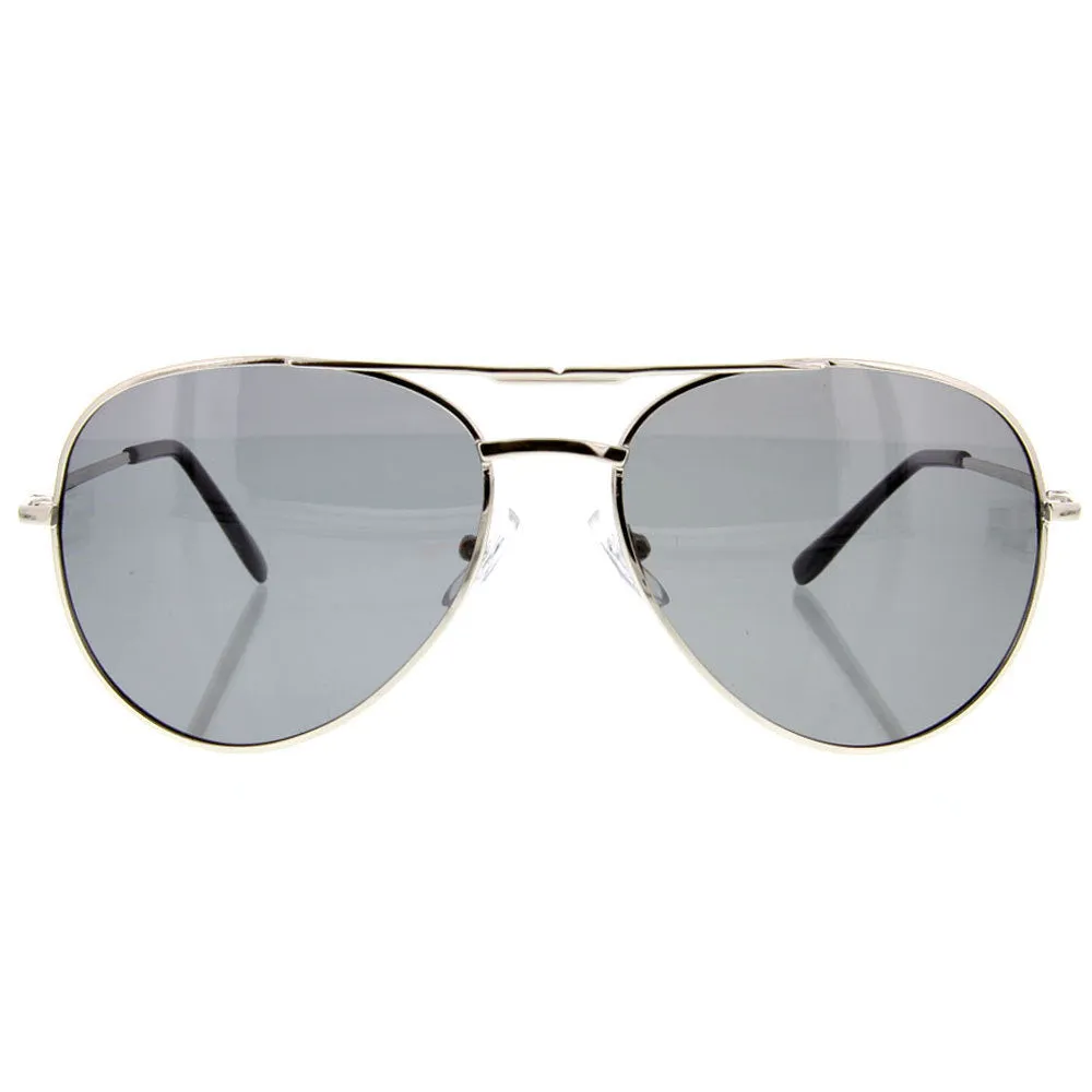 grinderPUNCH Polarized Aviator Sunglasses Metal Spring Hinge