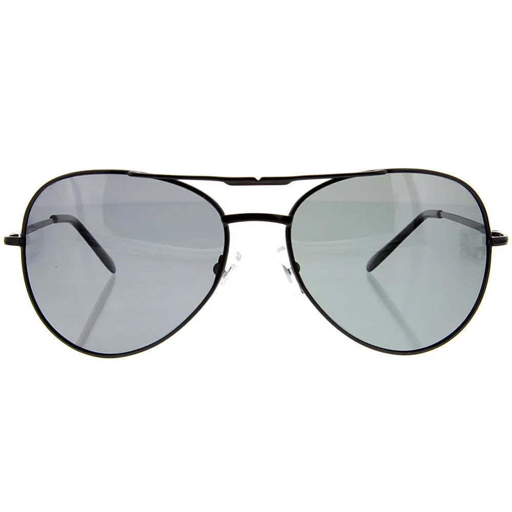 grinderPUNCH Polarized Aviator Sunglasses Metal Spring Hinge