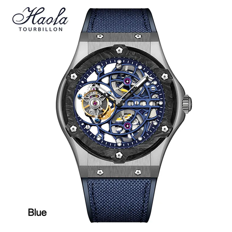 Haofa Tourbillon 1918 Carbon fiber bezel Titanium alloy case