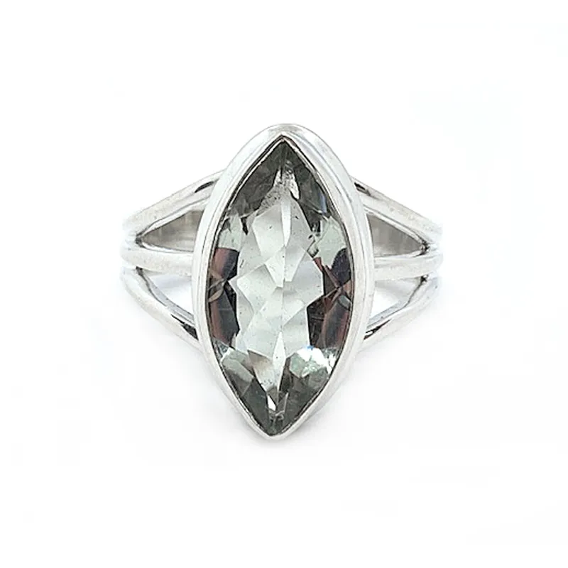 June Green Amethyst Gemstone Ring