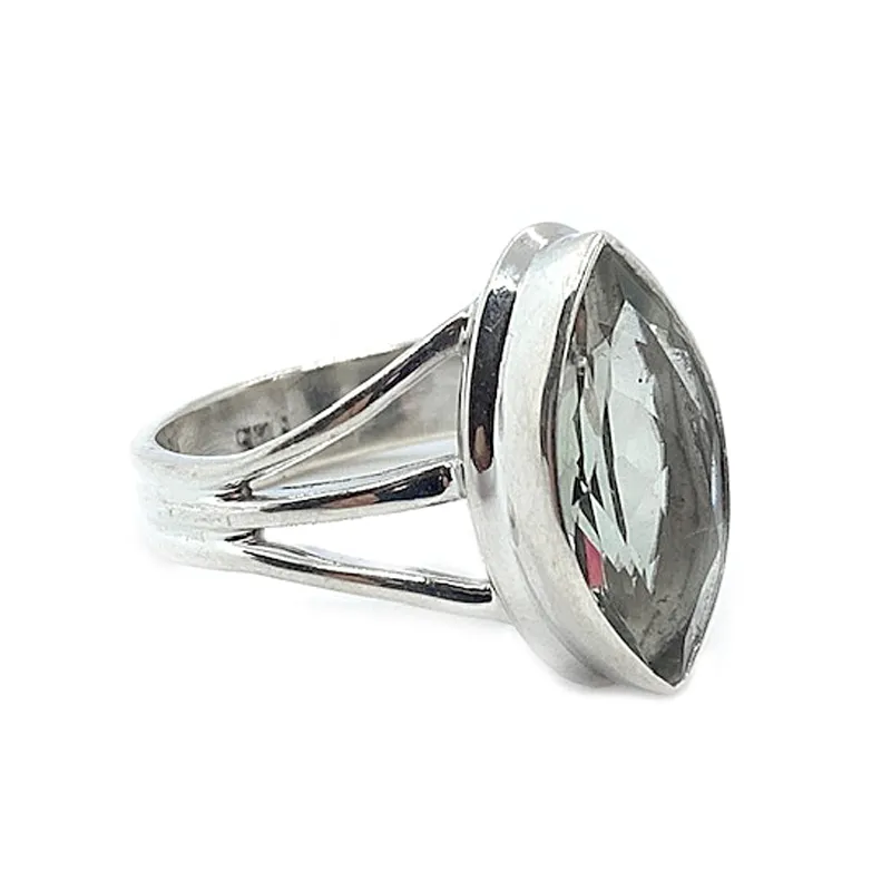 June Green Amethyst Gemstone Ring