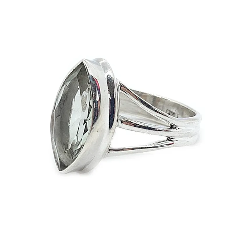 June Green Amethyst Gemstone Ring