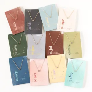 Kaleidescope Birthstone Necklaces Stand Prepack