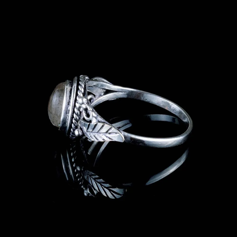 Leaf Ring - Labradorite