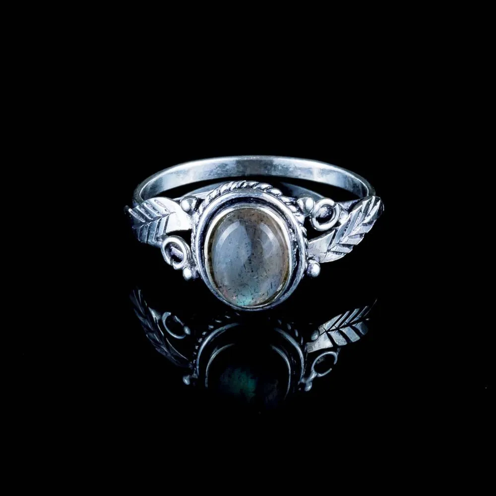 Leaf Ring - Labradorite