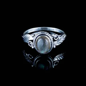 Leaf Ring - Labradorite
