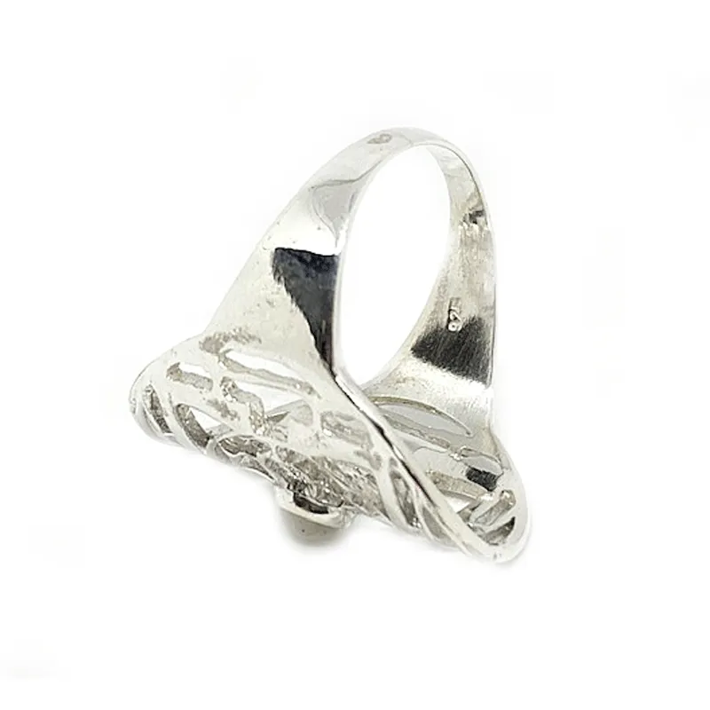 Mandella Moonstone Boho Silver Ring