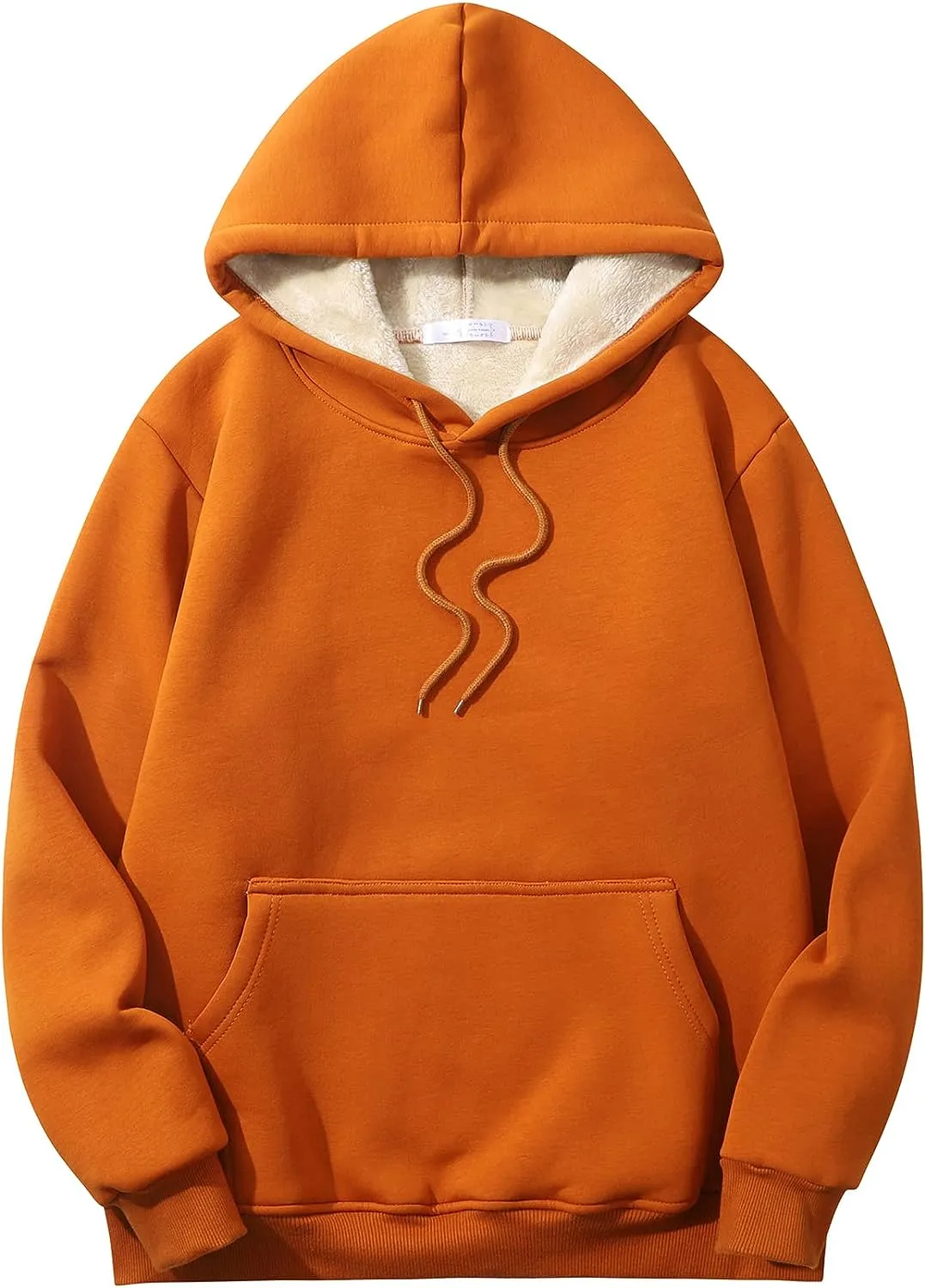 Men's Sherpa Fleece Grey Long Sleeve Hoodie