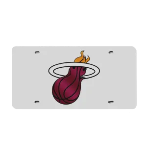 Miami HEAT White Laser Cut License Plate