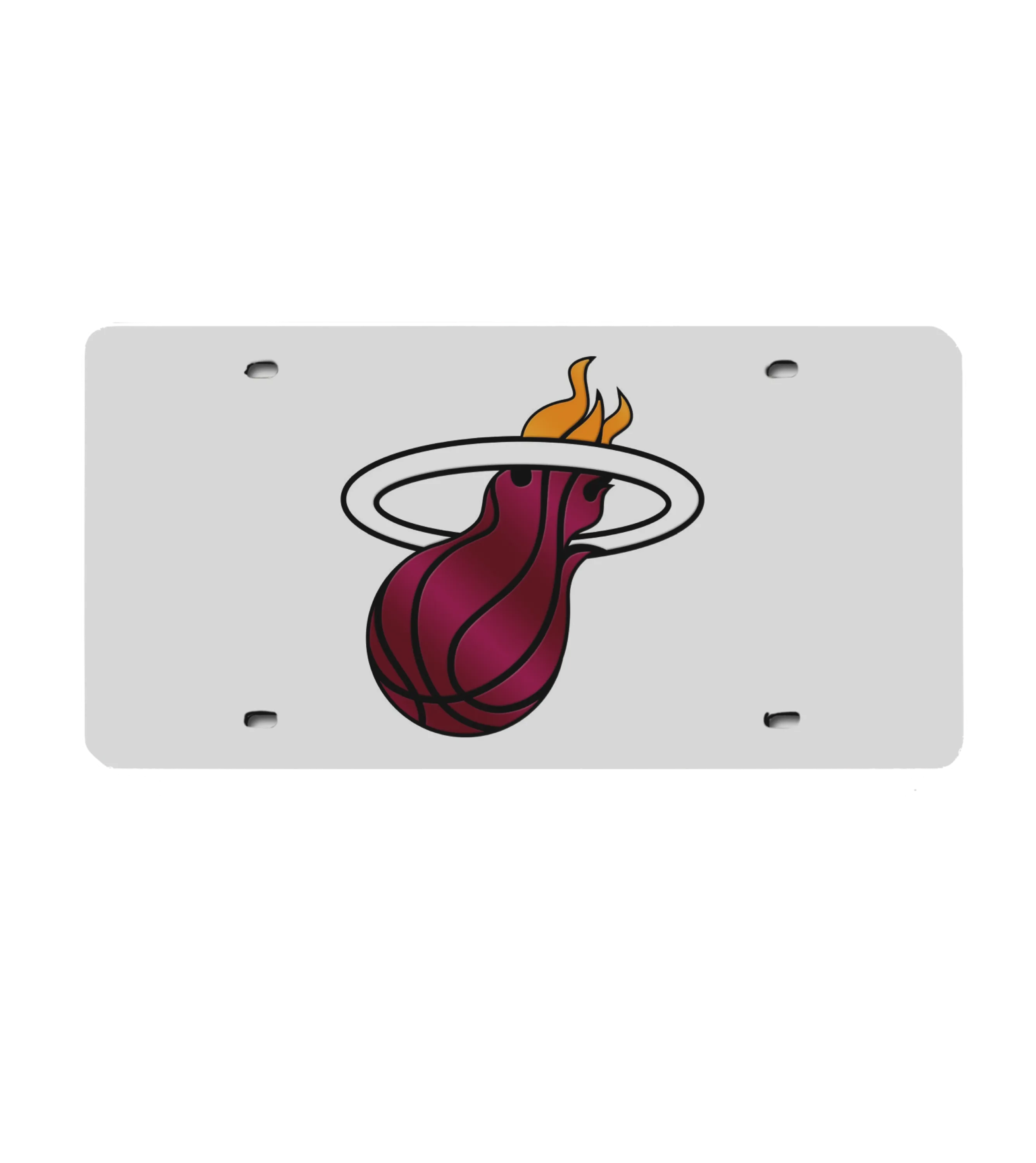 Miami HEAT White Laser Cut License Plate